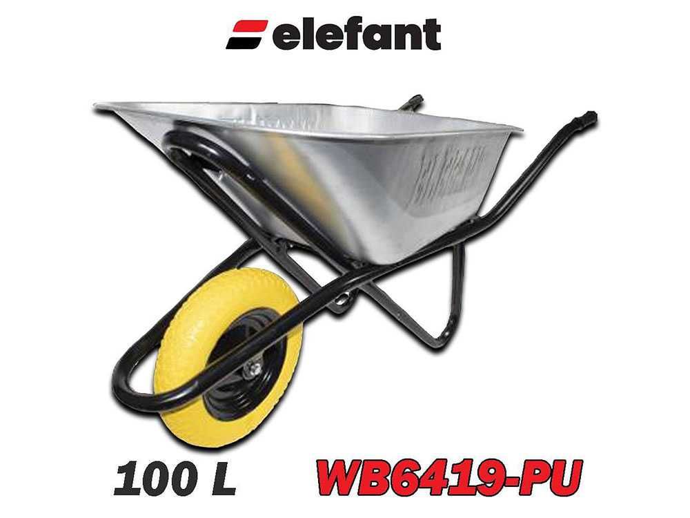 Строителна работна градинска количка Elefant WB6419-PU, 100л., 180 кг