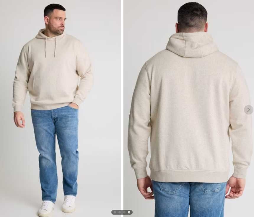 DRESSMANN L/XL BASIC HOODIE beige/melange суичър худи горница анорак