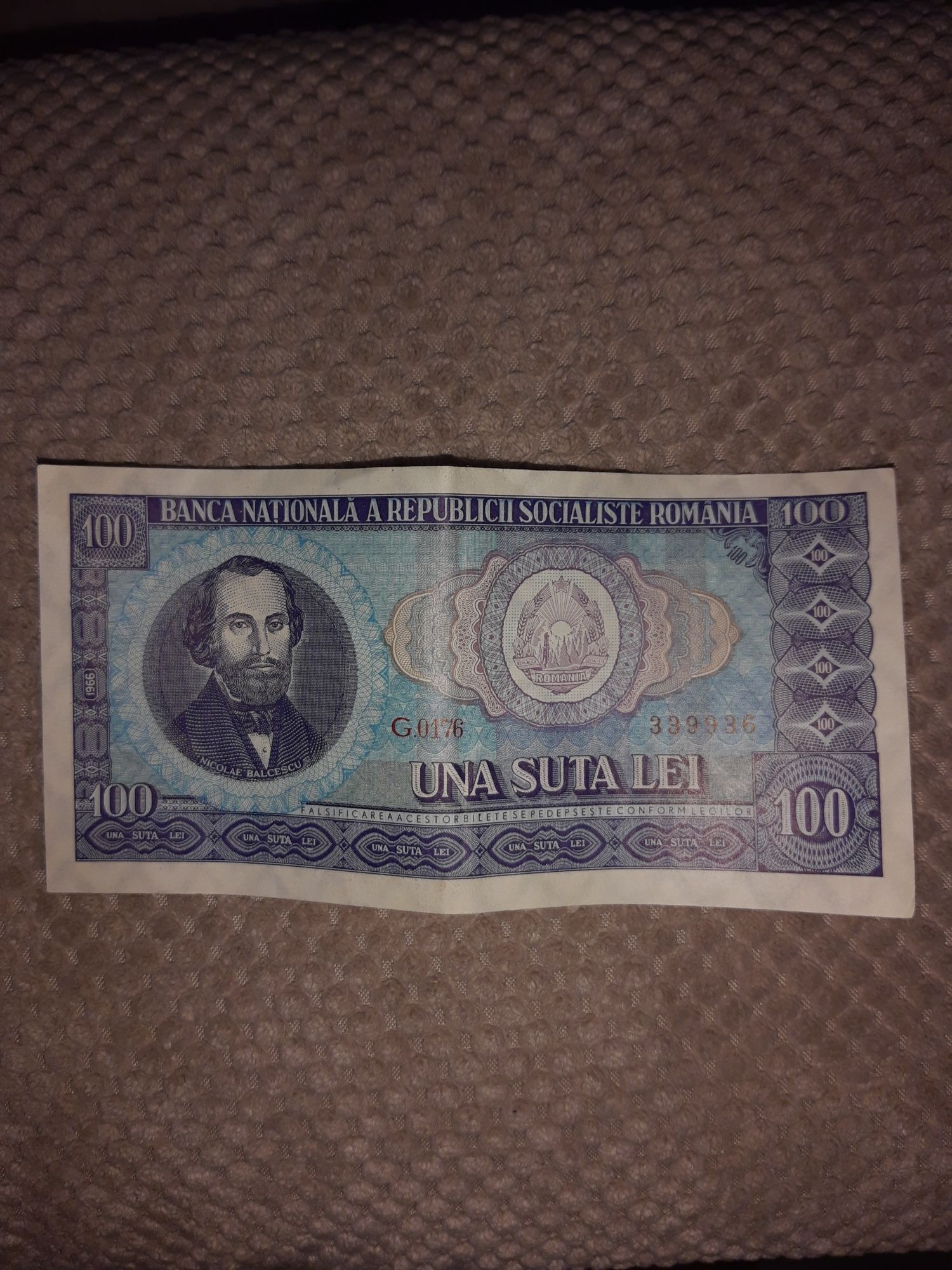 Bancnota 100 lei an 1966