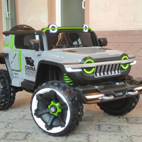 Оочень Большая двухместная детская машина Jeep электромобиль с пультом