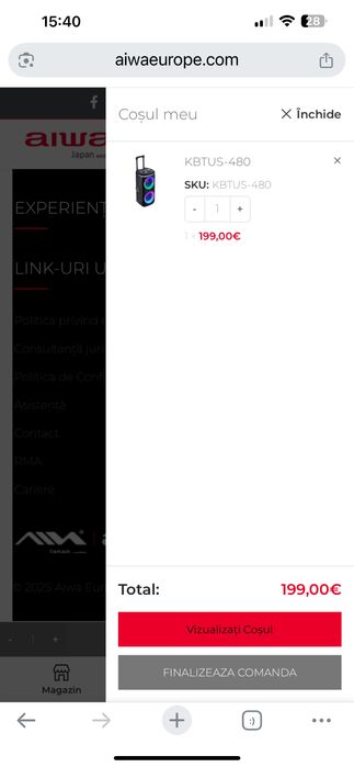 Vand boxa AIWA nou sigilat