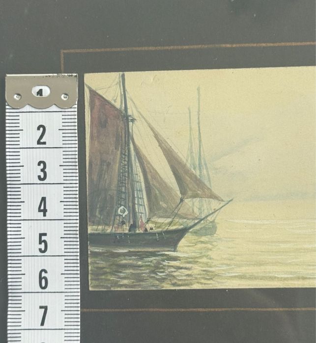 Tablou “Corăbii în lumina dimineții – Eugen Serbinov (1936)