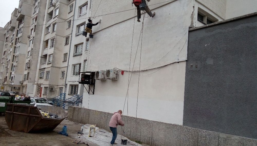 Външна топлоизолация с алпинисти. Изолация на жилище и апартаменти