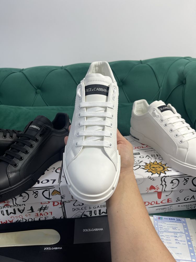 Adidasi Dolce Gabbana piele naturala Full Box colectie noua Premium