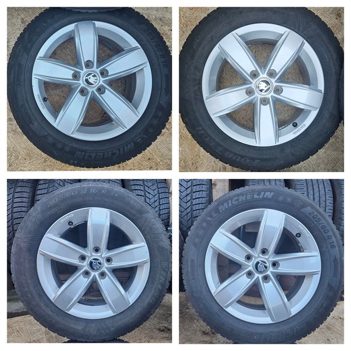 Jante aliaj 16" Skoda Octavia/Volkswagen/Seat anvelope iarna 205 60 16