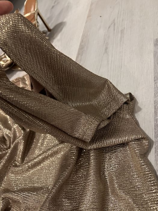 Top Promod / tricou elegant , S/36 , auriu