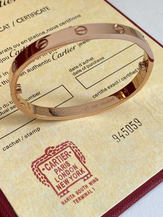 Brățară Cartier LOVE 21 din aur roz 750