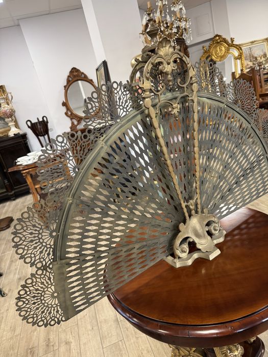 Paravan de semineu din bronz masiv