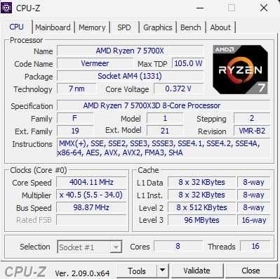 Kit - Ryzen 5700X3D | B550 Aorus Elite V2 | 32GB RAM
