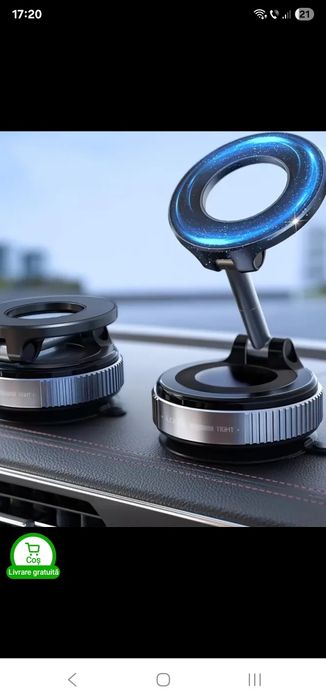 Suport ventuza magnetic auto