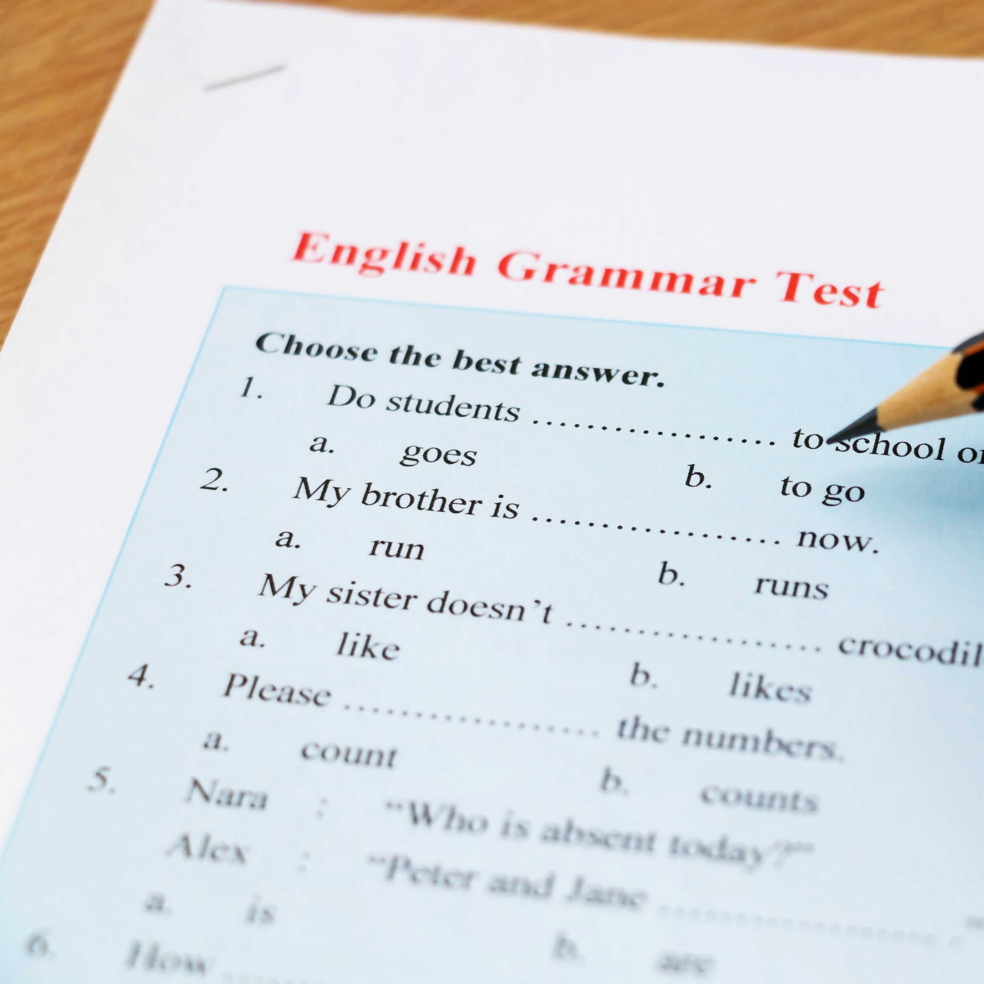 Ingliz tilidan har qanday mavzuda test tuzib berish xizmati