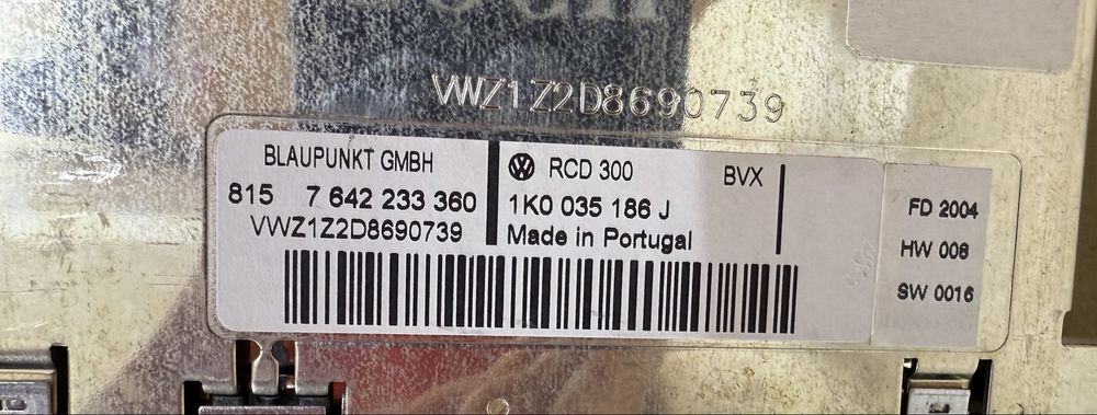 Оригинално радио за Голф 5