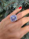 Inel Aur 14kt cu Tanzanite si Diamante Naturale