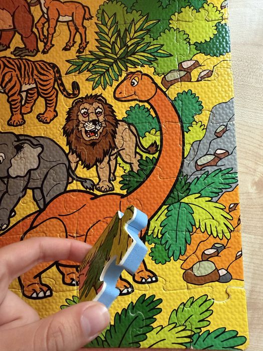 Рядък пъзел за деца с животни