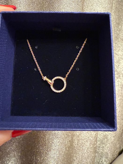 Колие Swarovski розово злато