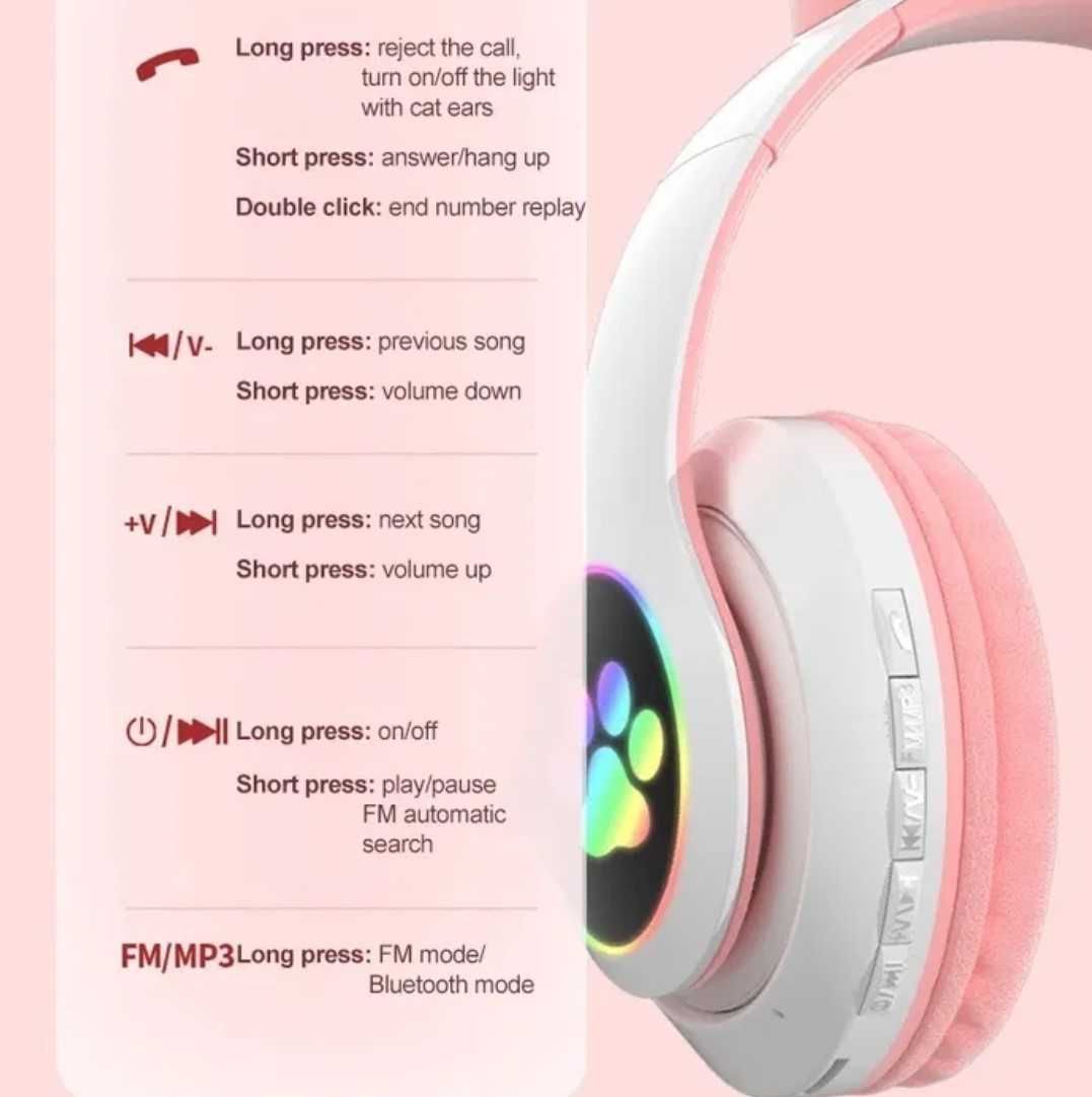 Безжични музикални слушалки за деца или за парти! Bluetooth