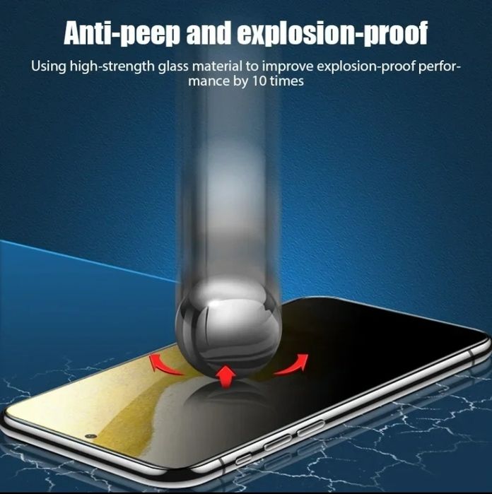 Vând 3 folii de sticlă protecție privacy samsung a71