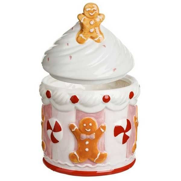 Коледен буркан за бисквитки Mercado Trade, Коледна къщичка или Мъфин