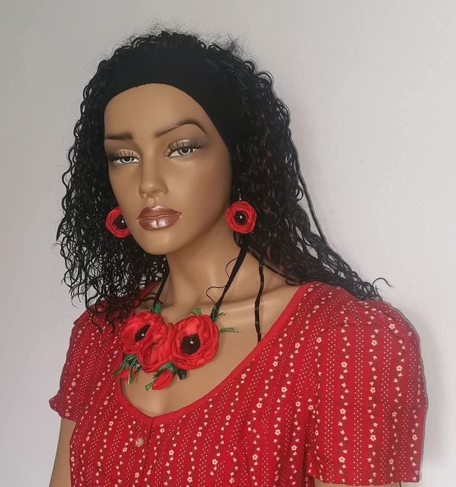Rochie vintage rosie "Mac de camp" (Klatschmohn)