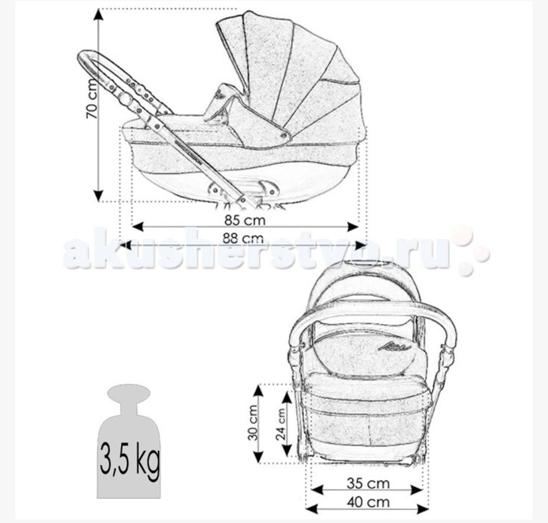 Бебешка количка BEXA 2 in 1 Ideal