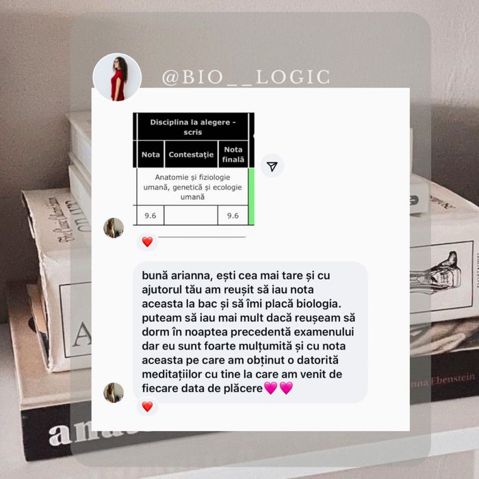 MEDITAȚII BIOLOGIE (bac și admitere medicină)