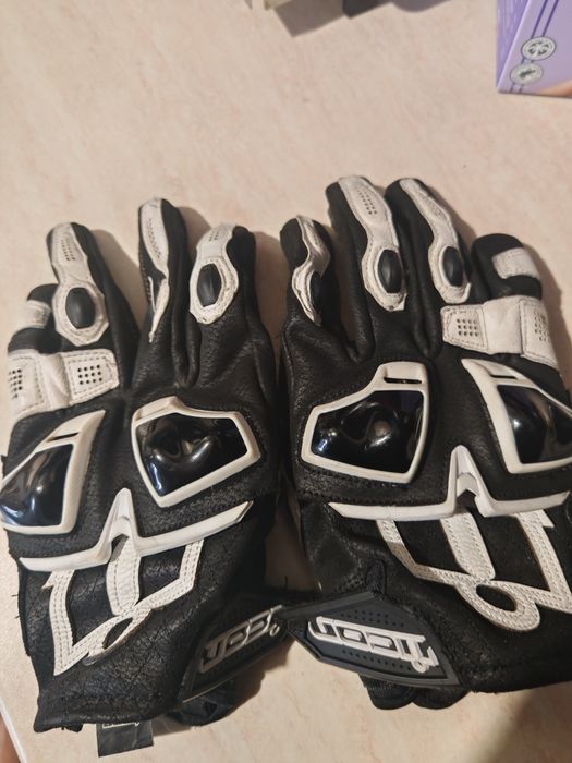 Кожени мото ръкавици мотор Icon Hypersport