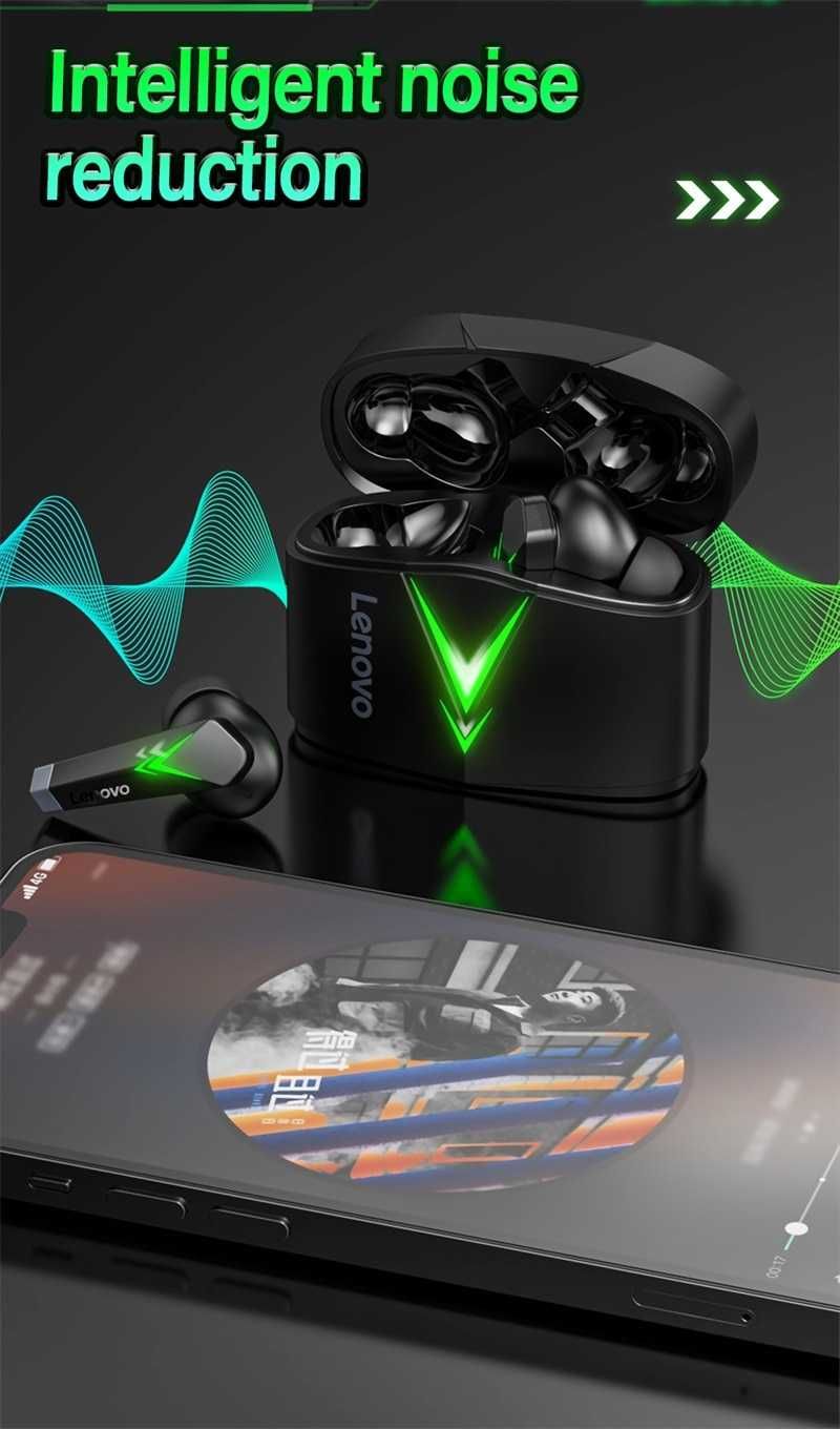 Casti Lenovo LP6 TWS Gaming Bluetooth Wireless microfon iPhone android