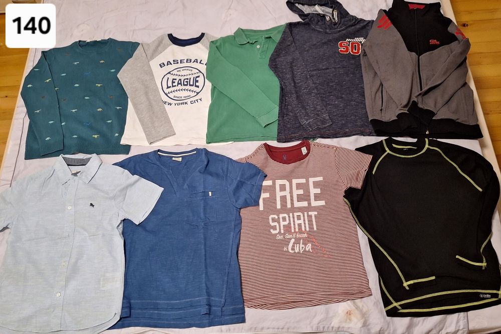 Дрехи за момче размери 128, 134, 140, 146, 152 и 158