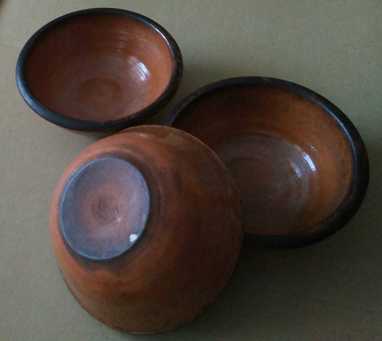 Керамични ретро купи - 3 броя