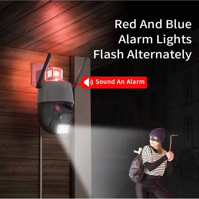 Camera de supraveghere WIFI Visoli® P10-PRO, 2 Lentile, Zoom 8X