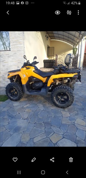 BRP Can am Outlander max. an fab 2019. motor 450. km 6400. 4×4.