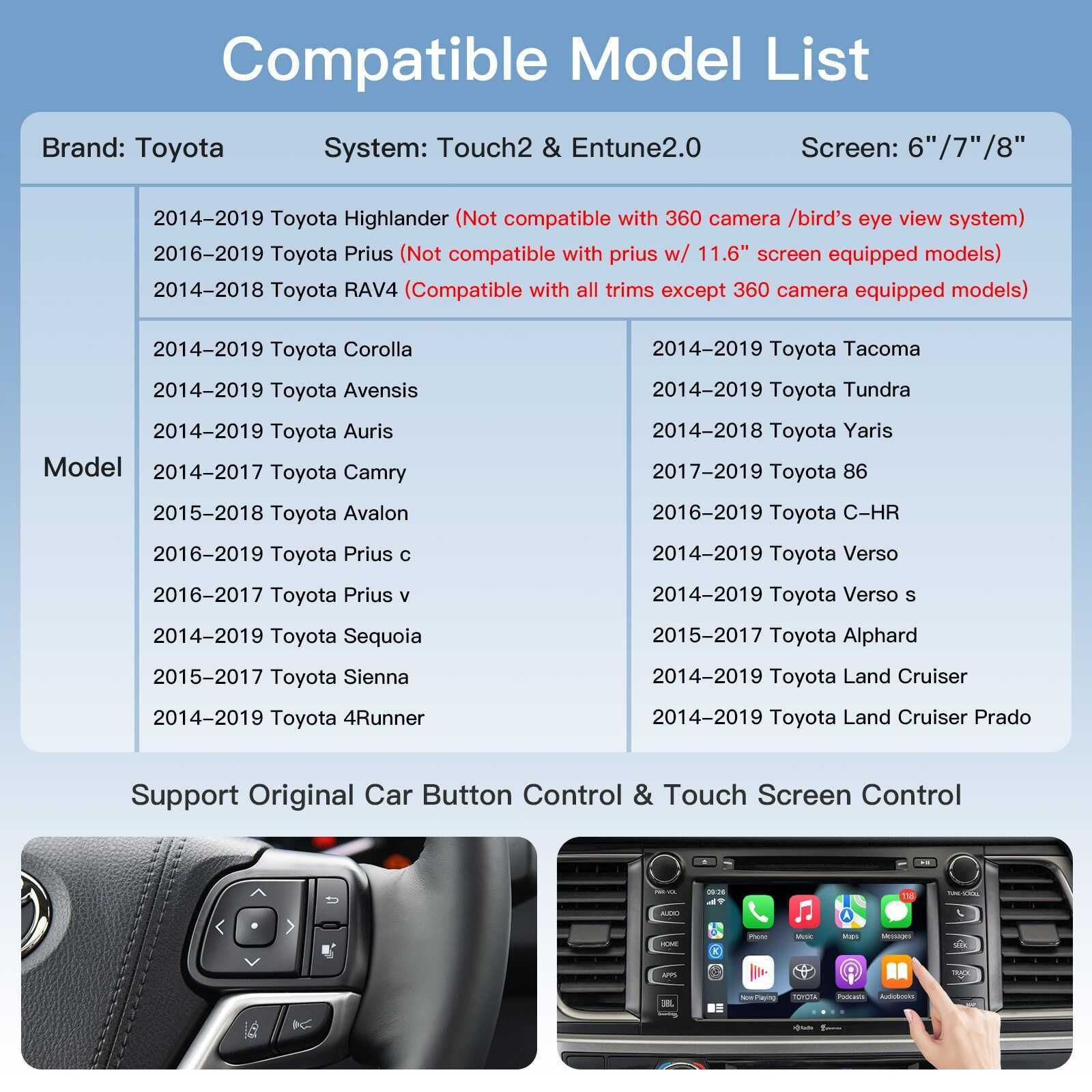 Toyota System Безжичен Applw Carplay Android Auto MMI Box , 9650