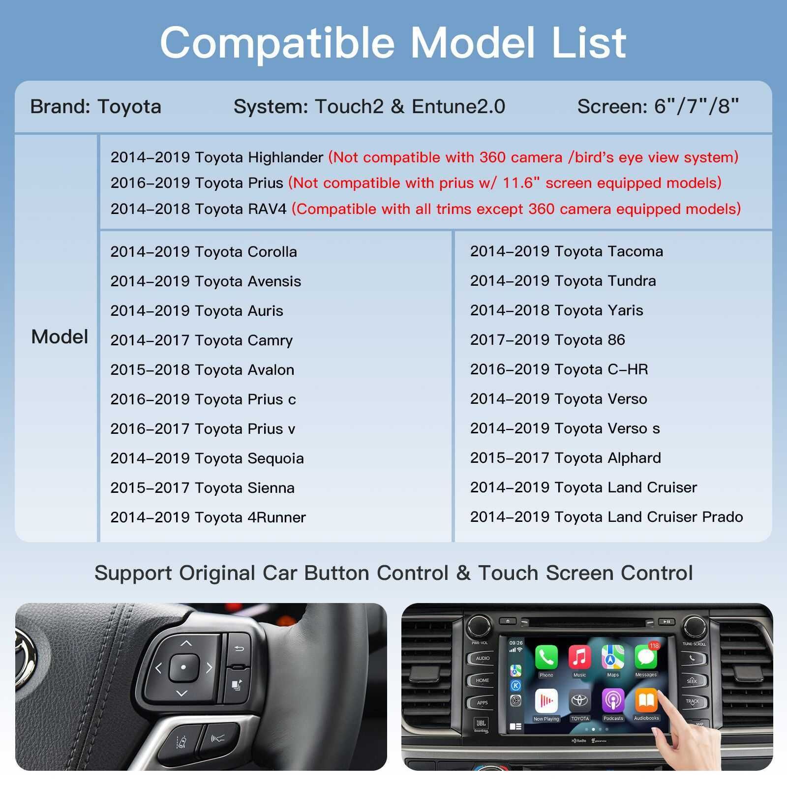 Toyota System Безжичен Applw Carplay Android Auto MMI Box , 9650