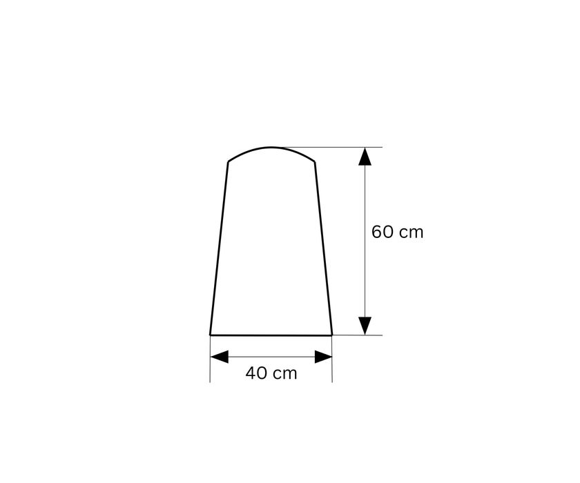 Delimitator rutier/Bolard 40x60 CM