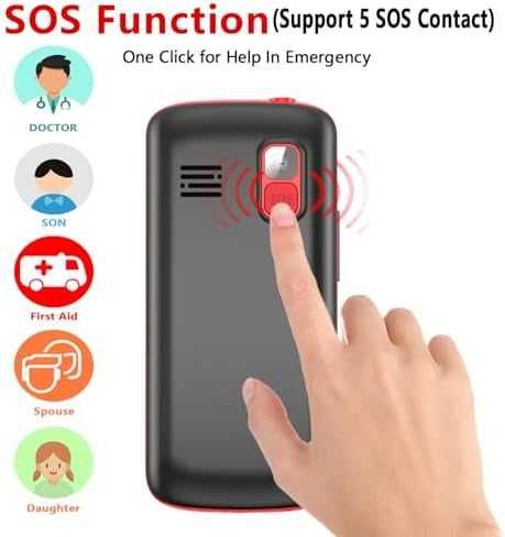 Нов Мобилен телефон с големи бутони за възрастни Отключен SOS бутон