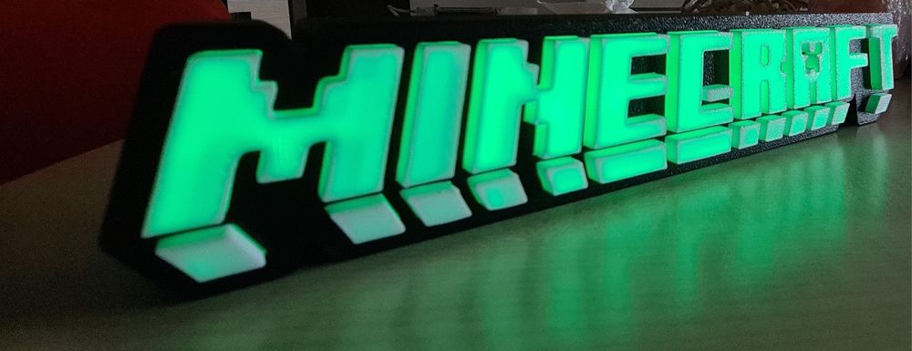 LOGO Minecraft cu Led-uri