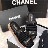 Papuci-Slapi Chanel - piele naturală-POZE REALE- calitate superioară:m