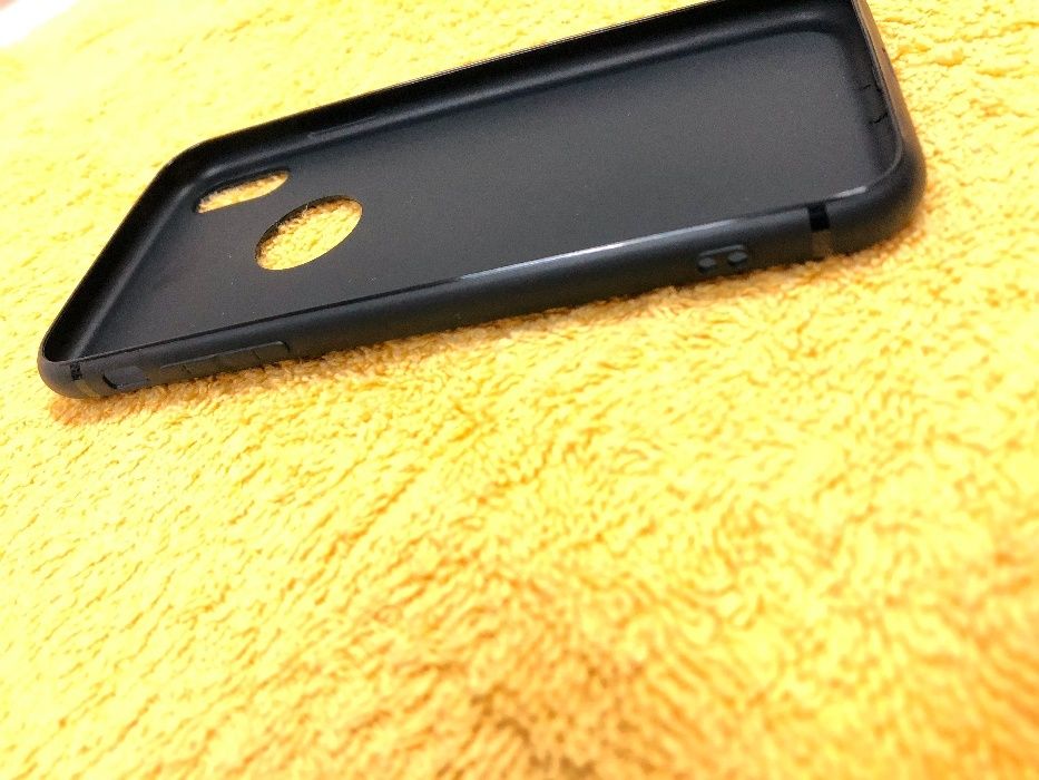 Husa iPhone X neagra - silicon - (BLACK) + folie fata spate iPhine X