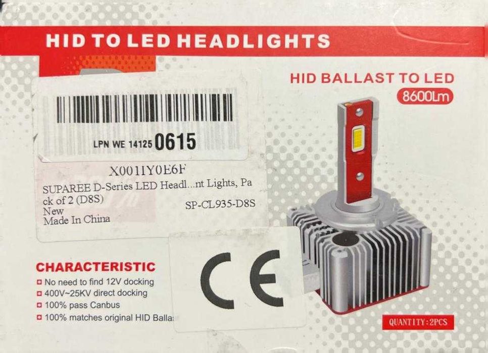 SUPAREE D8S LED 6000k Крушки за фарове D Серия  (2бр.)