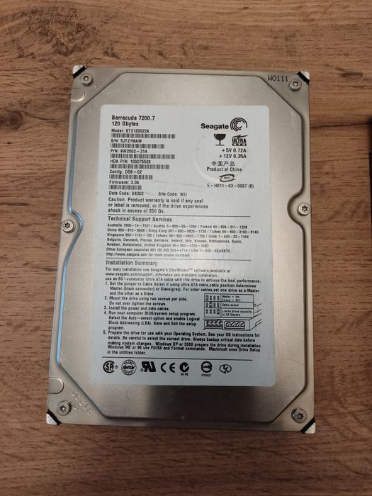 Жёсткие диски 40/80/120GB PATA (IDE) б/у