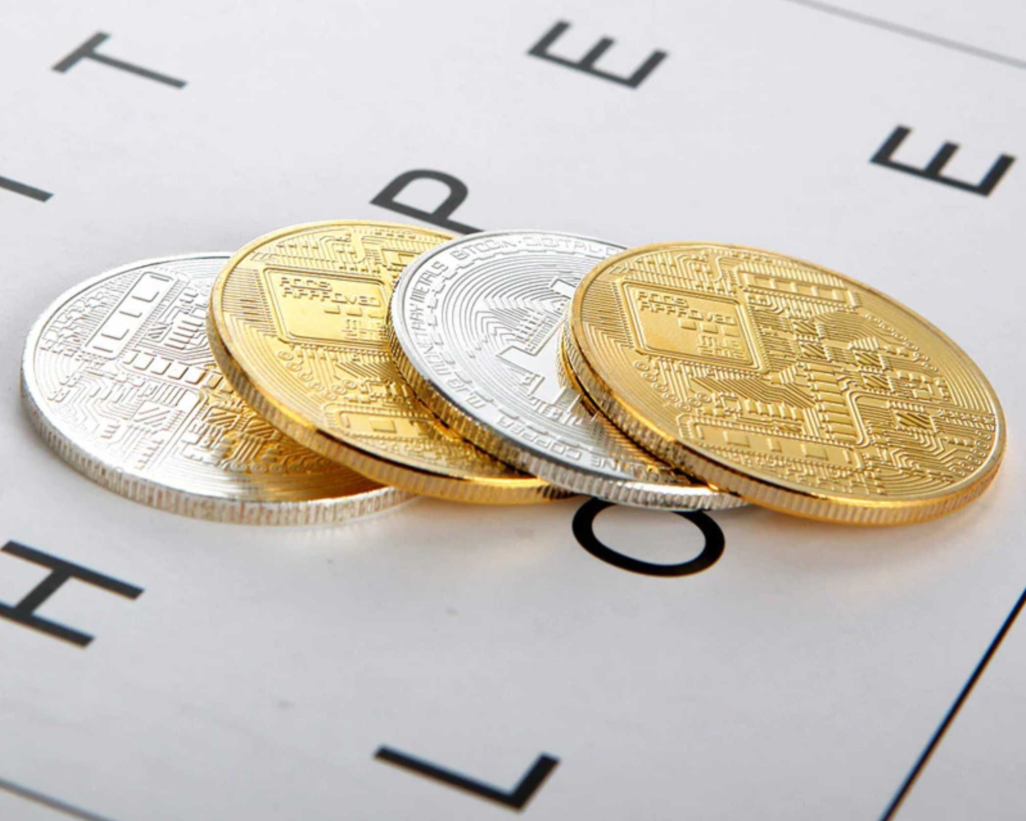 Bitcoin монета  сребърна сувенир креативен подарък  Биткоин