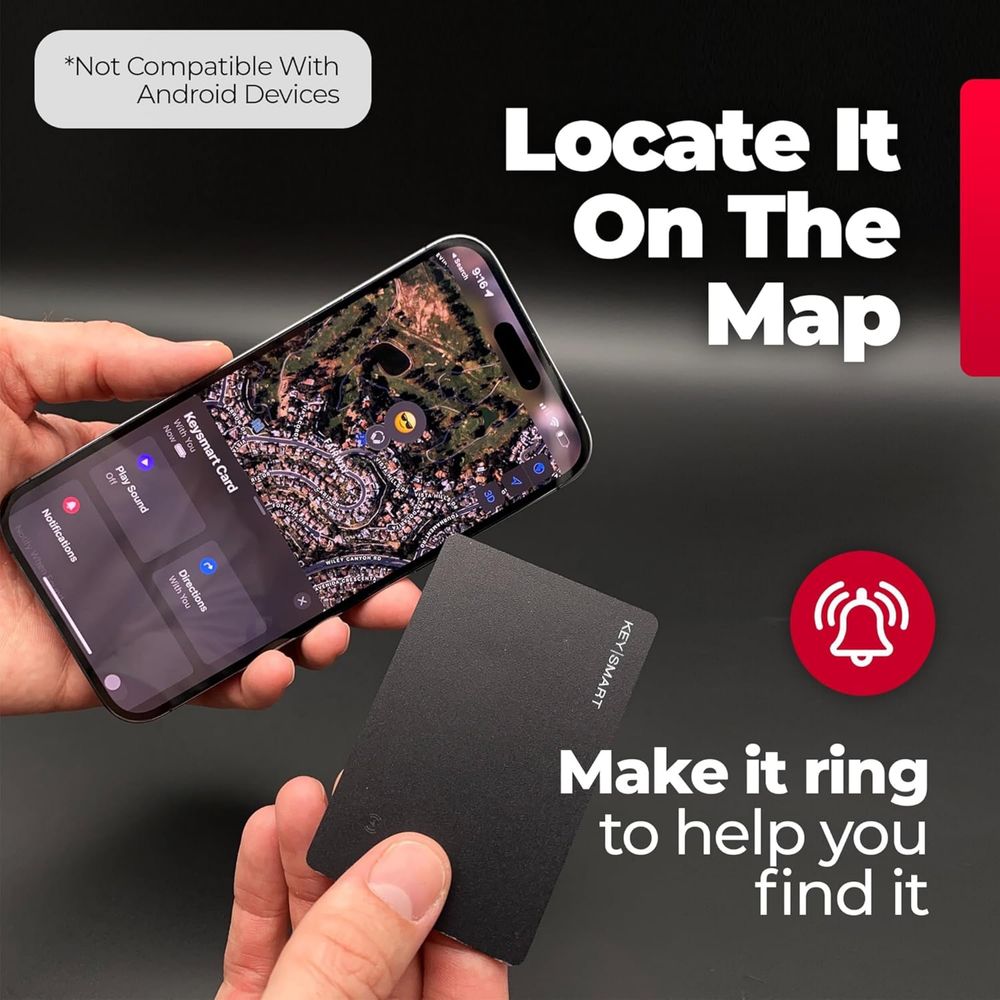 Проследяваща карта за портфейл KeySmart с Apple FindMy