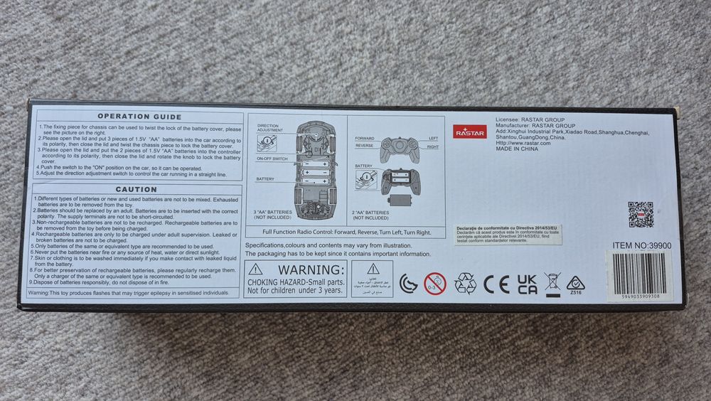 Mașinuță Rastar RC – Porsche 911 GT3 RS, alb, 1