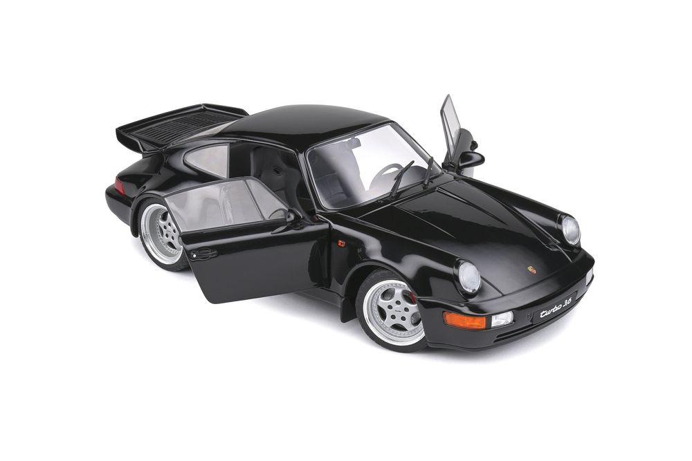 Macheta auto Porsche 911 (964) Turbo 3.6 Black (1993) 1:18 Solido