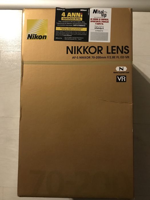 Obiecctiv Nikon 70-200 f2.8E VR sigilat