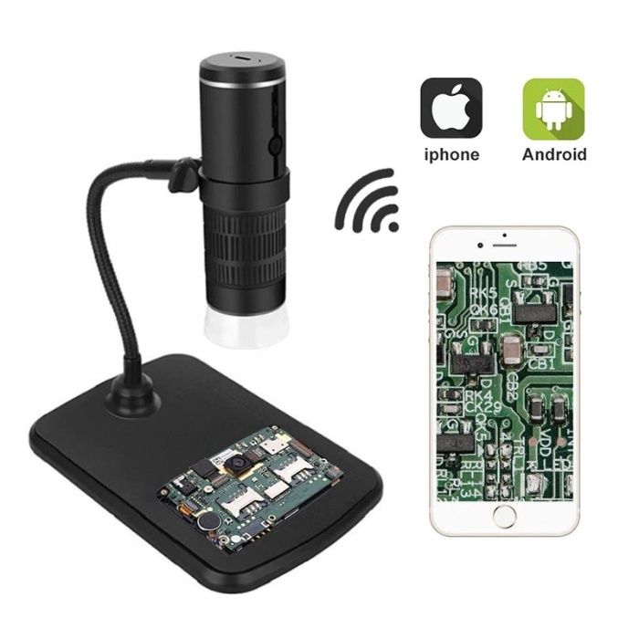 Microscop video digital 1000x WiFi stand special telefon Android iOS