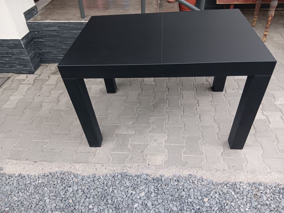 Vînd masă nouă First 120(200)×80cm.Negru Frasin