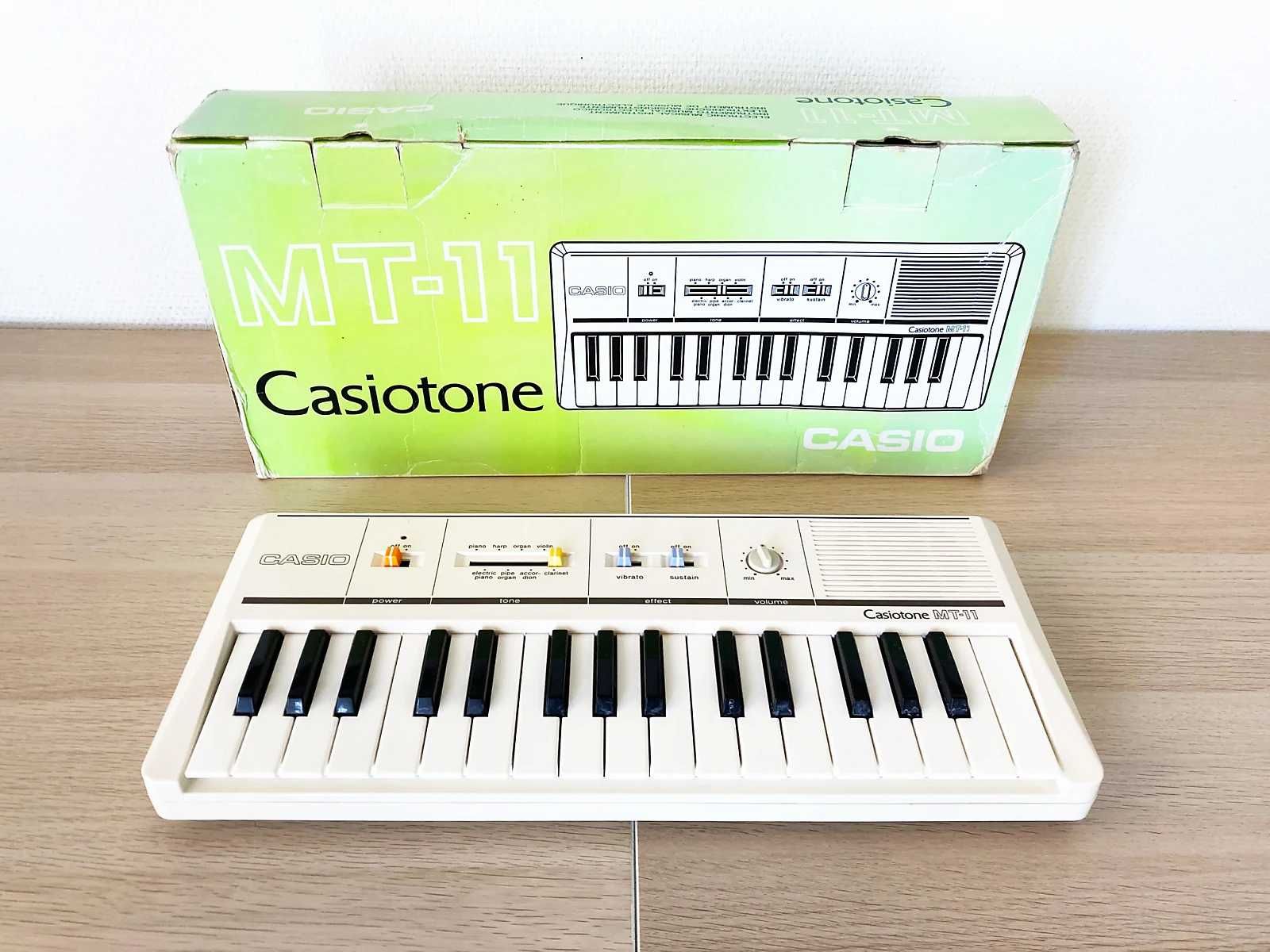 Casio Casiotone MT-11 white orga clapa claviatura casio