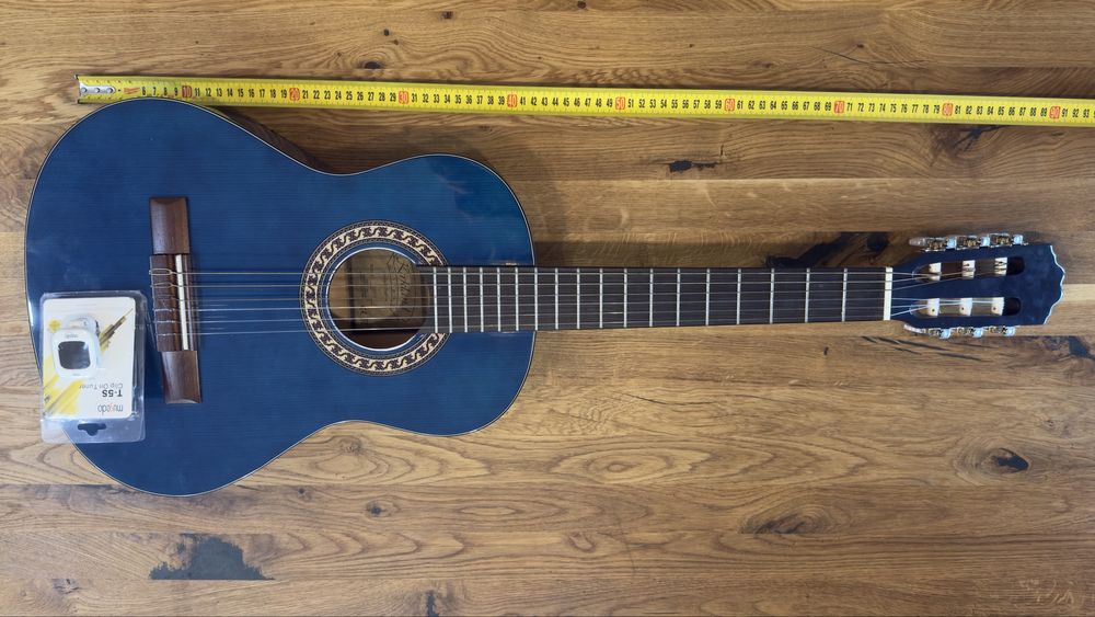 Класическа китара синя Kirkland 3/4