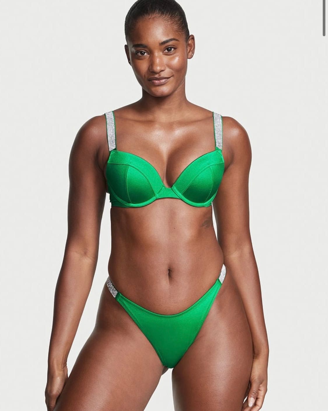 Бански с кристали зелен Victorias secret